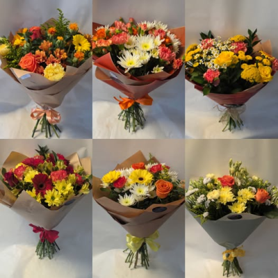 florist choice autumn bouquet - florist choice autumnal bouquets will be in shades of for example orange, bronze, red, yellow, gold mixed with cream, white, peach and greens will depend on what we have in stock florist choice autumn bouquet - florist choice autumnal bouquets will be in shades of for example orange, bronze, red, yellow, gold mixed with cream, white, peach and greens will depend on what we have in stock