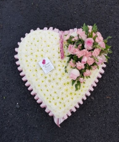 pink and white heart 3 sizes