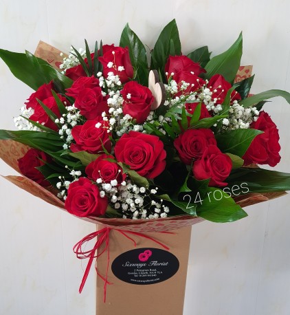 24 red roses
